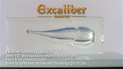 Terminal Expansion 9mm 147gr Subsonic Ballistic Gel Test - YouTube