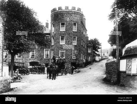 Boscastle, the Wellington Hotel 1906 Stock Photo - Alamy