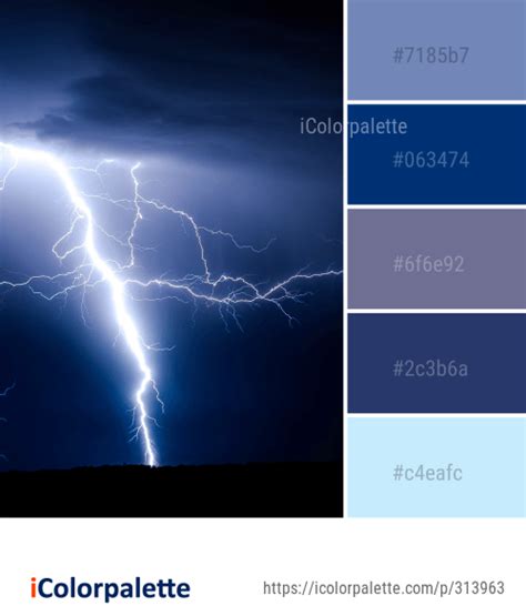 Color Palette Ideas from Lightning Thunder Sky Image | Sky images, Lightning images, Blue colour ...