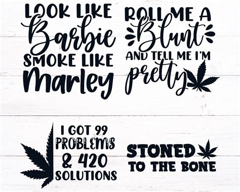 Weed Quotes SVG Bundle Weed SVG Bundle Weed Lover SVGs | Etsy