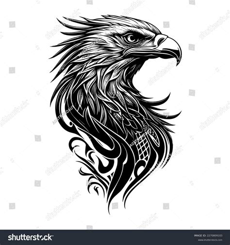 Eagle Tribal Tattoo Design Representing Strength Stock Vector (Royalty Free) 2270809103 ...