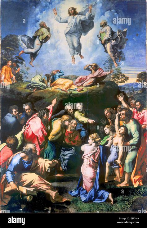 The Transfiguration of Christ. Artist: Raphael (1483-1520 Stock Photo ...