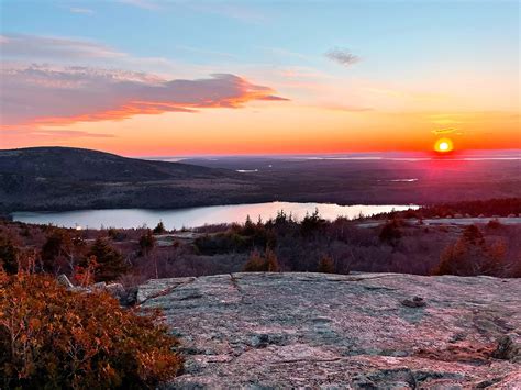 Digital Download Sunset Print Cadillac Mountain Acadia National Park Mountain Print Sunset Wall ...