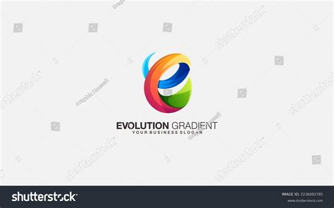 Evolution Gradient Letter E Logo Design Stock Vector (Royalty Free ...