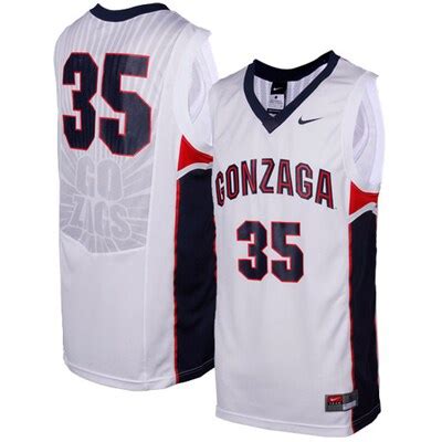 Nike Gonzaga Bulldogs #35 Replica Aerographic Basketball Jersey - White ...