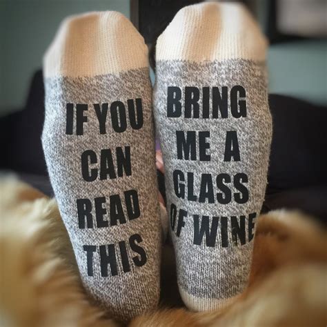 Wine Socks If You Can Read This Bring Me Wine Socks Gift - Etsy