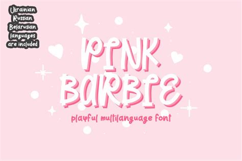 Pink Barbie playful font