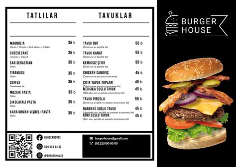 BURGER HOUSE MENU on Behance