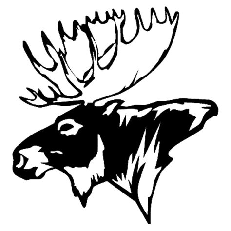 Moose Black And White | Free download on ClipArtMag