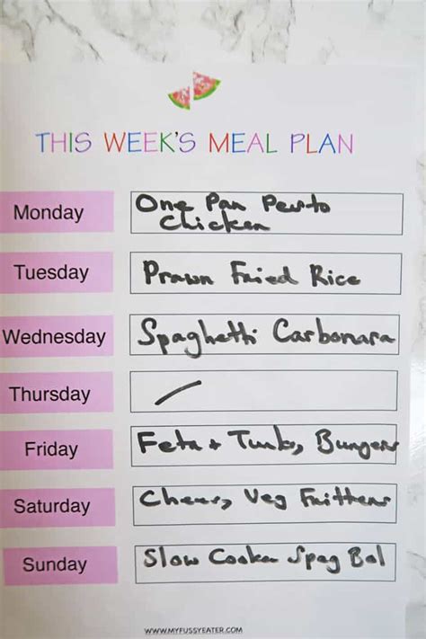 Family Meal Plan Week #9 - My Fussy Eater | Easy Family Recipes