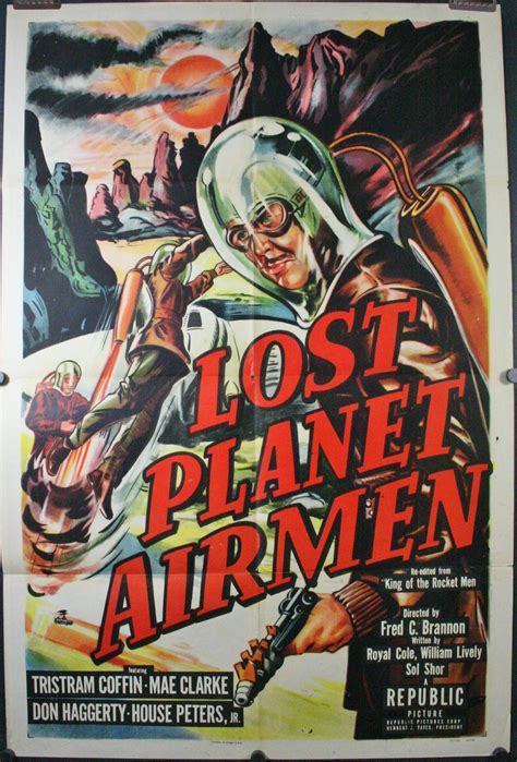 LOST PLANET AIRMEN, Original 50s Sci-fi Jet Pack Movie Theater Poster ...