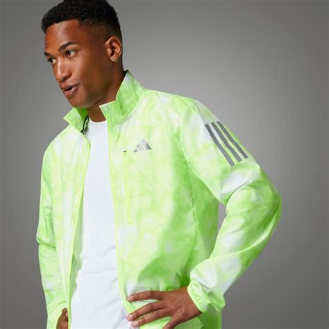 adidas Own the Run Allover Print Jacket - White | adidas UAE