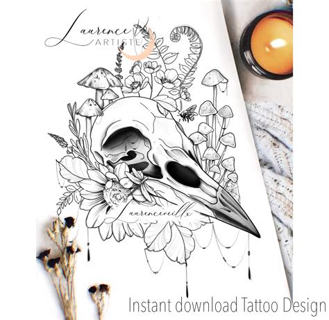 Update 74+ raven skeleton tattoo best - in.coedo.com.vn