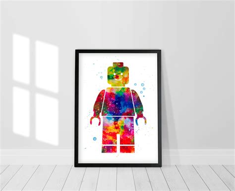 Lego Man Minifigure Art Watercolor Print Boys Nursery - Etsy Canada