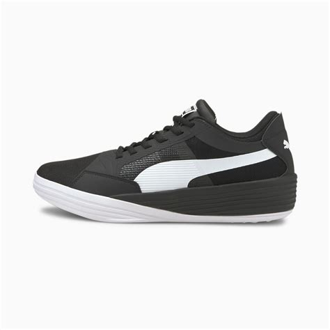 Puma CLYDE ALL PRO TEAM MID Basketball Shoes Black/white/black ...