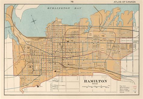 Hamilton map Ontario Giclee print Reproduction of a | Etsy