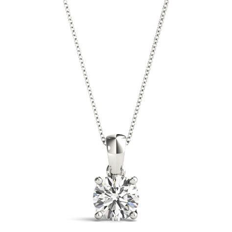 Round Diamond Solitaire Pendant With Creased Bail – Rare Carat