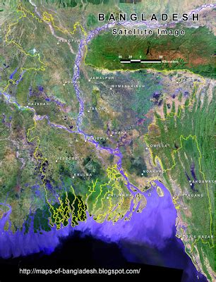 Maps of Bangladesh: Satellite Image of Bangladesh