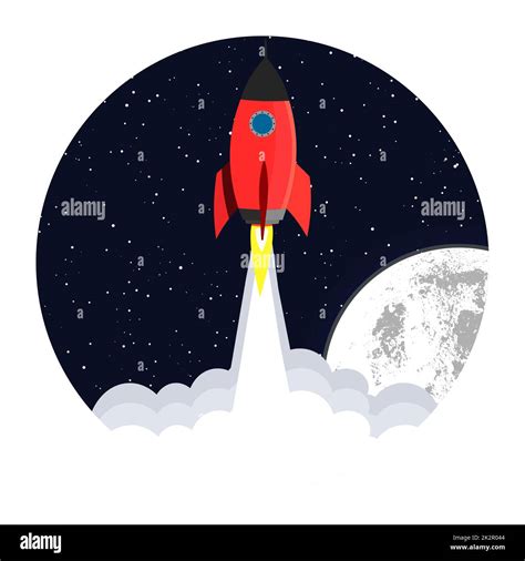 Cartoon rocket blast off Stock Photo - Alamy