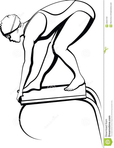 Competitive Swimming Clipart | black line embroidery outline n coloring pages | Pinterest ...