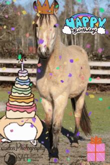 Horse Singing Happy Birthday Gif