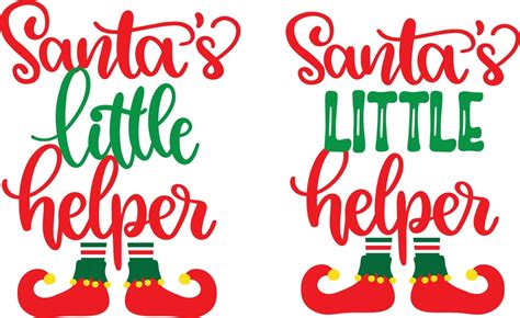 Santas Little Helper Christmas Vector file 10352582 Vector Art at Vecteezy