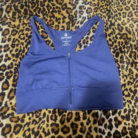 90 Degree By Reflex Navy Blue Zip Up In Front Sports... - Depop