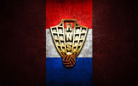 Download wallpapers Croatia National Football Team, golden logo, Europe ...