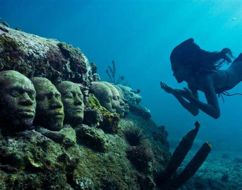 Snorkelling at Molinere Underwater Sculpture Park, Grenada - Man Vs Globe