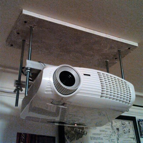 Dirt cheap diy adjustable projector ceiling mount