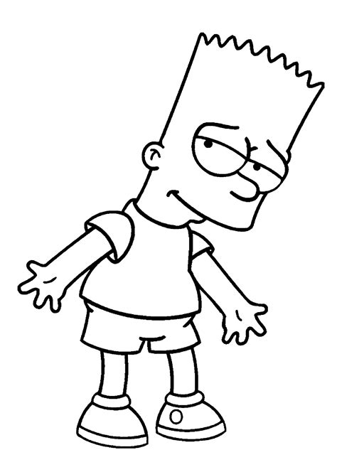 Bart Simpson Coloring Pages - Learny Kids