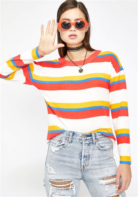 Jubilant Emotion Stripe Sweater – Dolls Kill