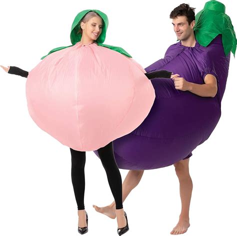 Spooktacular Creations Peach Eggplant Inflatable Adult Halloween Couple ...