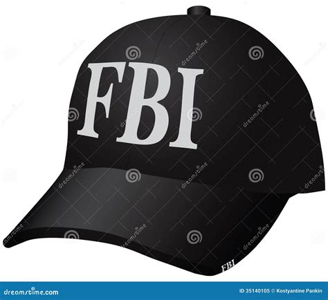 Hat FBI editorial image. Illustration of isolated, cotton - 35140105