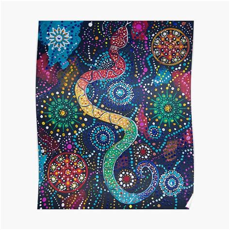 "THE RAINBOW SERPENT DREAMTIME 3" Poster for Sale by kunjawildifeart | Redbubble