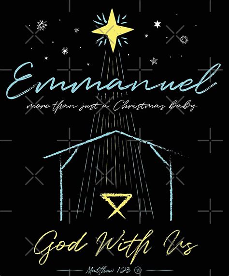 "Emmanuel God With Us Christmas Noel Matthew 1:23" by JtDesign4Christ ...