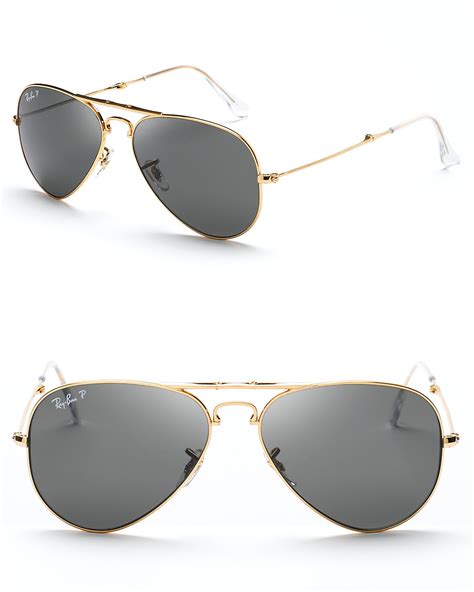 Ray-Ban Polarized Foldable Aviator Sunglasses | Bloomingdale's