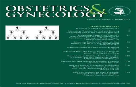 ACOG Publications: January 2021 : Obstetrics & Gynecology