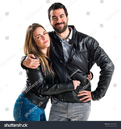 Friends With Black Leather Jacket Stock Photo 390330640 : Shutterstock