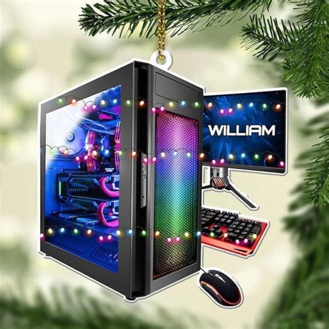 Personalized PC Gaming Ornament, Gaming Computer Ornament, Computer Christmas Ornament ...