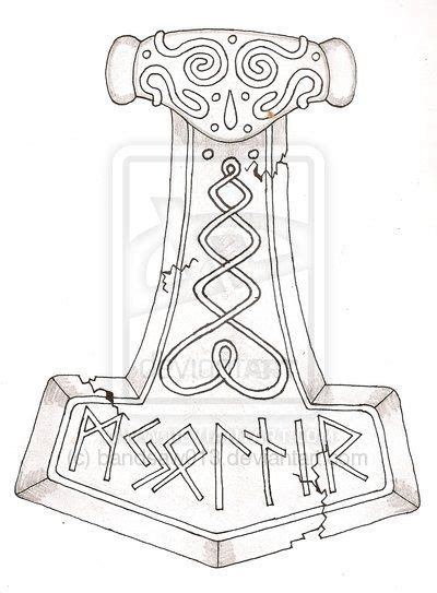 Mjollnir - Thor's Hammer by bandsaw013.deviantart.com on @deviantART Thors Hammer Tattoo ...