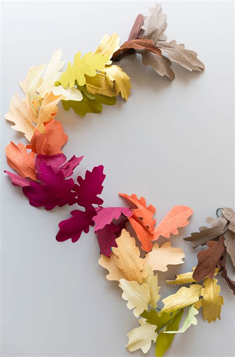 DIY paper leaf fall garland - The House That Lars Built