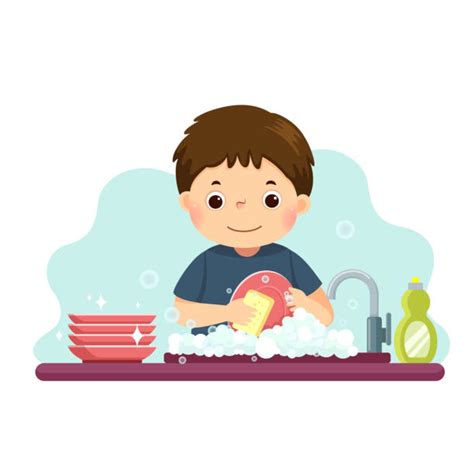 Toddler Helping In Kitchen Illustrations, Royalty-Free Vector Graphics & Clip Art - iStock