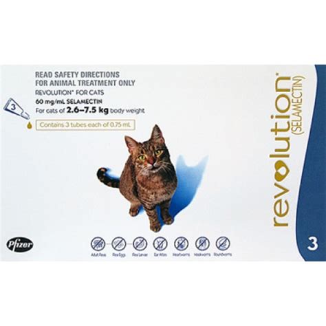 Revolution Blue Cats 5.7-15.5lbs (2.6-7.5kg) - 3 Pack - Petpampermall