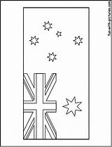 Australian Flag Coloring Page sketch template