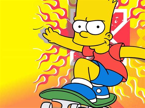 Bart Simpson Skateboarding Wallpaper