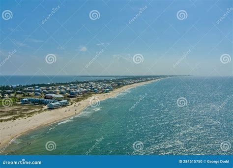 Aerial View of Beach Houses at Fort Morgan, Alabama Stock Photo - Image of alabama, gulf: 284515750