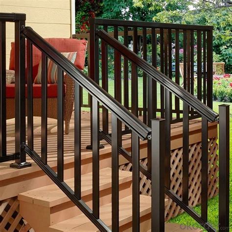 Aluminum Steel Railing Modern Designs Handrail for House or Villa Balcony Metal Balustrades real ...