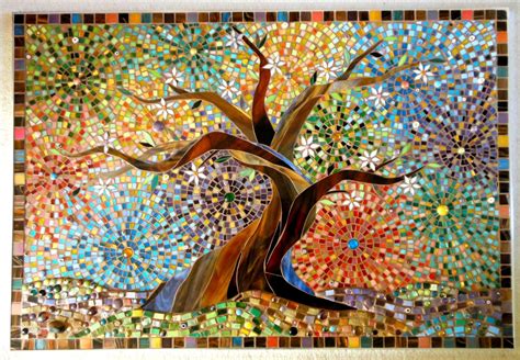 Tree of Life Card Spiritual Card Mosaic Art Eco-friendly - Etsy ...