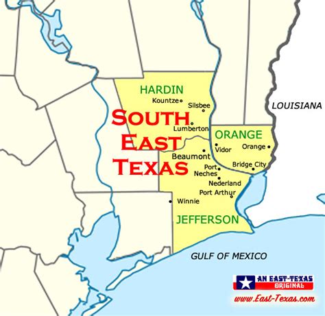 East Texas maps, maps of East Texas counties, list of Texas counties